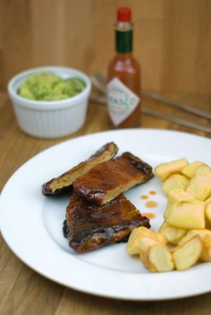 Vegan 'ribs' at Rizoma in Barcelona