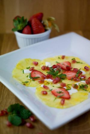 Pineapple carpaccio at Rizoma in Barcelona