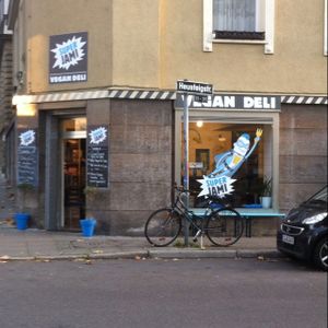 outside at Super Jami Kitchen in Stuttgart