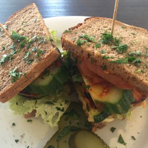 Sandwich with sweet potato at Super Jami Kitchen in Stuttgart
