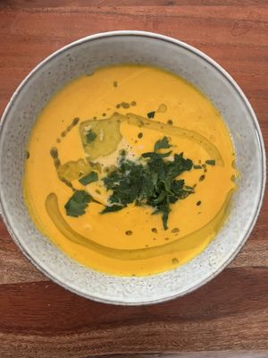 Pumpkin soup   at Super Jami Kitchen in Stuttgart