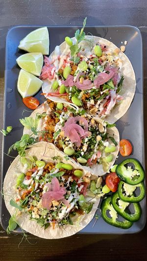 Delicious asian tacos   at Super Jami Kitchen in Stuttgart
