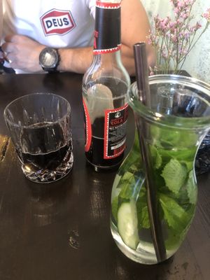Mate Coke and infused water 💦   at Super Jami Kitchen in Stuttgart