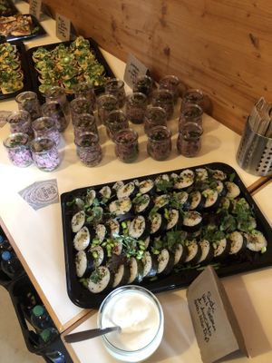 Sushi and eggplant-salad   at Super Jami Kitchen in Stuttgart