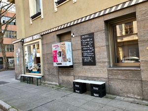 outside at Super Jami Kitchen in Stuttgart