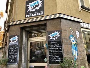 Outside at Super Jami Kitchen in Stuttgart