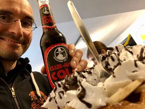 Waffle & Coke at Super Jami Kitchen in Stuttgart