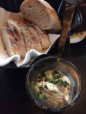 Special menu for the hiphop kitchen: special mayo dip  at Super Jami Kitchen in Stuttgart