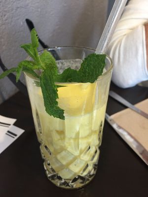 Mango-turmeric Lassi  at Super Jami Kitchen in Stuttgart