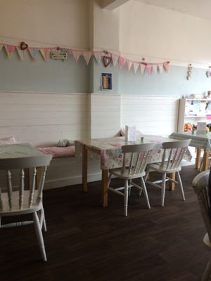 Inside A Little Something - seating area. at A Little Something in Thornton