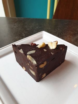 Vegan tryffle with coconut and hazelnuts at Brewers Beer Bar - 3eLång in Gothenburg