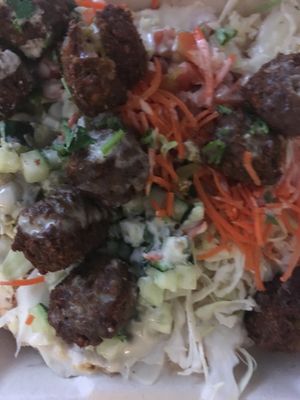 Falafel plate at The Flying Falafel in San Francisco