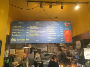 The options at The Flying Falafel in San Francisco