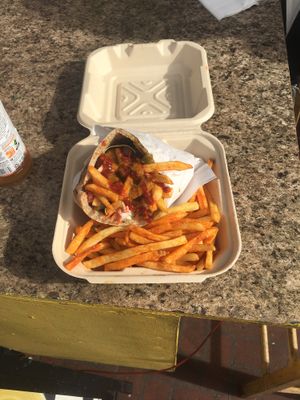 Deluxe combo at The Flying Falafel in San Francisco