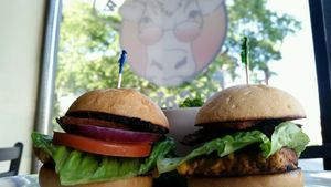 Tempeh slider at The Elusive Cow in Bellevue