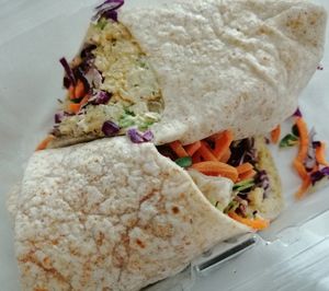 Chick Pea 'tuna' grab and go wrap  at Raw Republic in Aventura