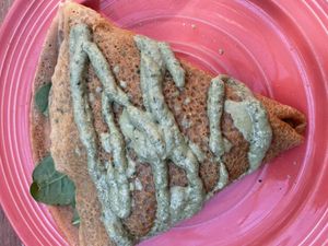 Mushroom pesto at Little ChoC Apothecary in Brooklyn