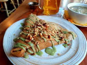 Mushroom crepe at Little ChoC Apothecary in Brooklyn