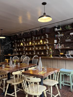 Lovely environment upstairs   at Little ChoC Apothecary in Brooklyn