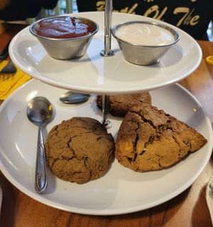 The cookies and scones were so yummy at Little ChoC Apothecary in Brooklyn