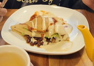 Savory crepe at Little ChoC Apothecary in Brooklyn