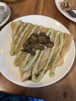 Room for mushroom crepe   at Little ChoC Apothecary in Brooklyn