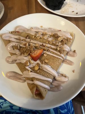 Strawberry shortcake crepe   at Little ChoC Apothecary in Brooklyn
