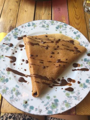Chocolate strawberry crepe at Little ChoC Apothecary in Brooklyn