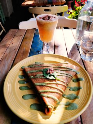 Room for Mushroom savory crepe at Little ChoC Apothecary in Brooklyn
