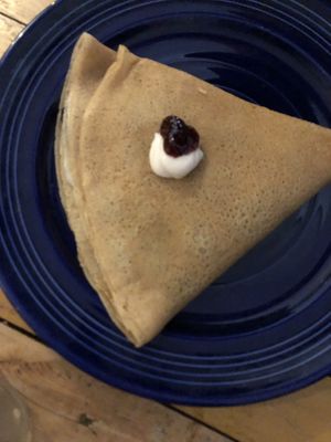 Blueberry jam and clotted cream at Little ChoC Apothecary in Brooklyn
