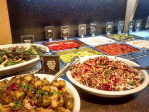 Cold buffet (meat free!) at El Turco in Brussels