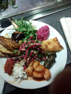 A plate made from the cold buffet. at El Turco in Brussels