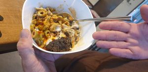 Manti woth toppings at Lezizel Manti in Munich