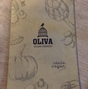carta vegana at Oliva Pizzeria in Santiago