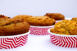 We offer all sorts of fun flavors of gluten free, vegan muffins! Come try our new Pumpkin muffin! at Earth Girls Goodies & Eatery in Durango