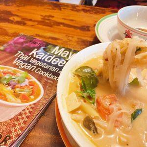 Tom yum soup with coconut milk. I asked to add glass noodles. Nice!  at 999 Shan Noodle Shop in Yangon
