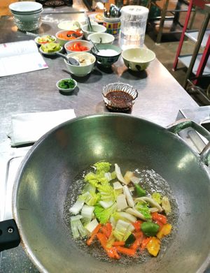 The ingredients were already choped and prepared at Green Garden & May Kaidee Cooking School in Bangkok