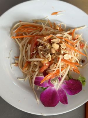 Papaya salad   at Green Garden & May Kaidee Cooking School in Bangkok