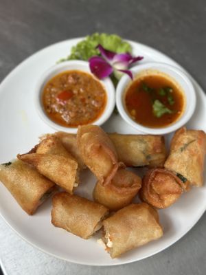 Spring rolls   at Green Garden & May Kaidee Cooking School in Bangkok