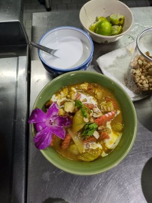 Massaman curry at Green Garden & May Kaidee Cooking School in Bangkok