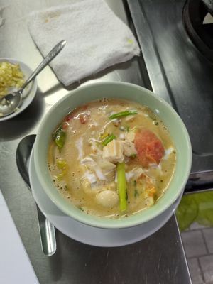 Tom kha soup at Green Garden & May Kaidee Cooking School in Bangkok