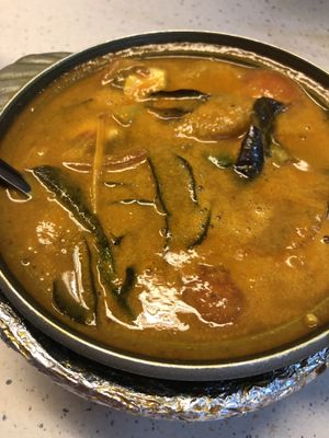 Curry fish  at Hwa Jin Vegetarian 華津素食 in West Singapore