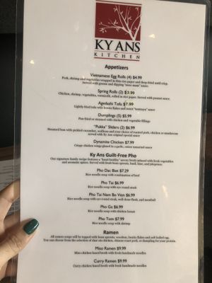 They also have Vegetarian Vietnamese egg rolls, just ask for them - vegan at Ky Ans Kitchen in Sugar Land