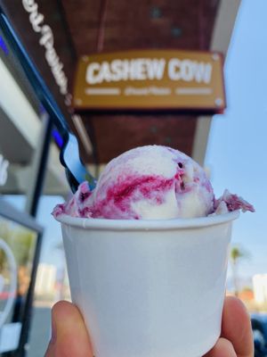 Raspberry swirl at Cashew Cow in Tucson