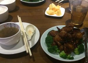 General tso vegetarian at Lucky Vegetarian in Brooklyn