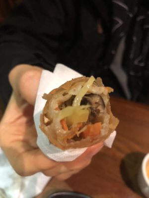 Spring roll vegan   at Lucky Vegetarian in Brooklyn