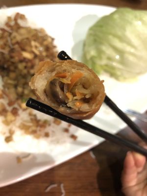 Spring roll vegan   at Lucky Vegetarian in Brooklyn