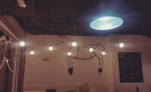 Contemporary interior at Cafe-Obrador Okapi in Bilbao