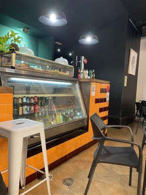 Cafe counter  at Cafe-Obrador Okapi in Bilbao