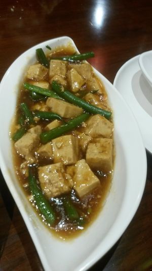 Tofu and green beans at Chop Chop in Edinburgh
